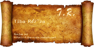 Tiba Róza névjegykártya
