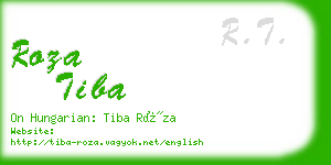 roza tiba business card